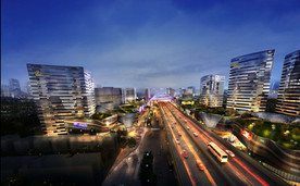 公寓鸟瞰建筑效果图