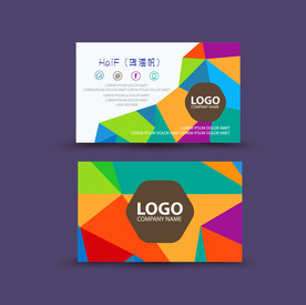 外贸色彩色块名片彩色名片艺名卡