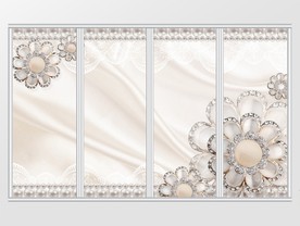 立体粉钻珠宝移门