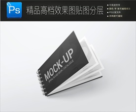 通用高档画册封面一键贴图