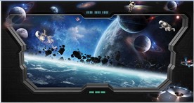 太空景色天顶工装背景墙装饰壁画