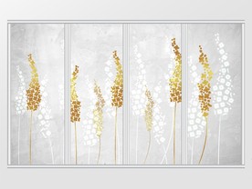 现代简约清新花卉移门