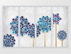 现代立体雕花移门