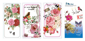 玫瑰花蝴蝶鸟手机壳