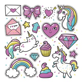 独角兽时尚贴图素材