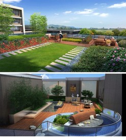 屋顶景观效果图