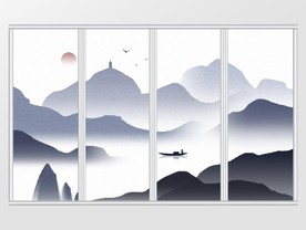 中国风创意水墨移门