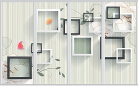 时尚手绘花卉移门