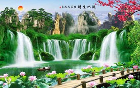 流水生财风水画