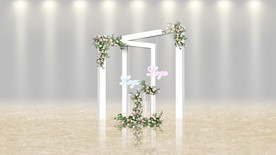 白粉色森系迎宾区