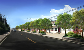 美丽乡村街道景观改造效果图