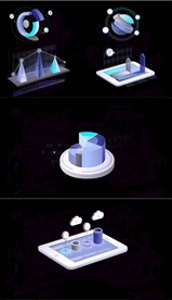 二十五款带通道数据统计图素材包