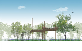 景观立面花池河道小品船型构筑物