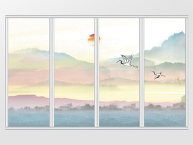 水墨山水移门