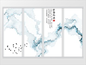 宁静致远抽象移门