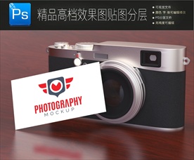 最新高档名片卡片样机一键贴图