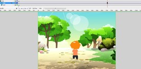 人物走向森林深处9秒动画