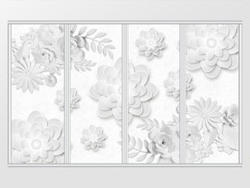 创意3D立体雕花移门