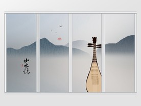 新中式山水情移门