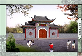 古建筑 门楼牌坊 寺庙 山门