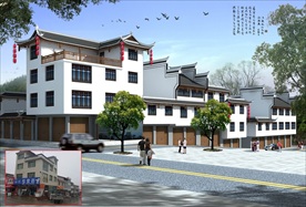 古建筑 乡土民房 广场 古建改