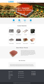 散热片英文网站大气设计