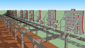 大字钢结构支架效果示意图