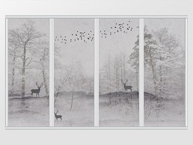 现代简约大气风景移门