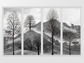 现代简约风景移门