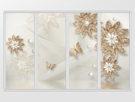 奢华时尚珠宝珍珠移门