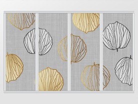 现代简约时尚抽象树叶移门