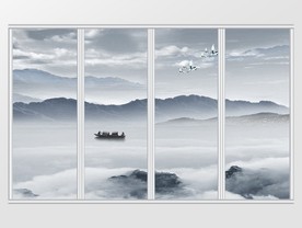 新中式水岸移门