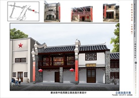 古建筑效果图 门楼牌坊 寺庙广