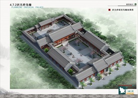 古建筑效果图 门楼牌坊 寺庙广