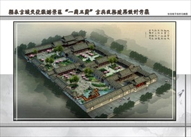 古建筑效果图 门楼牌坊 寺庙广