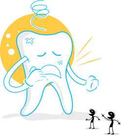 牙疼卡通形象牙医牙齿医院海报