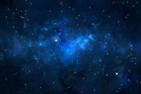 高清蓝色星空吊顶穹顶壁画