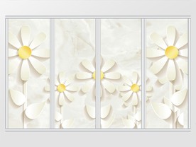 3D立体花卉移门