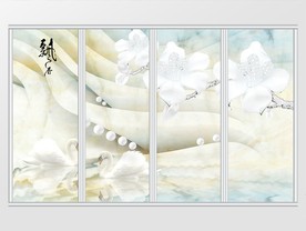 欧式奢华大理石珠宝移门