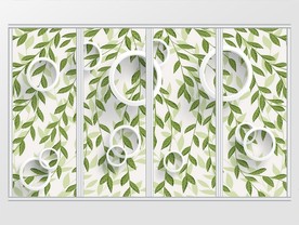 现代简约绿色清新移门