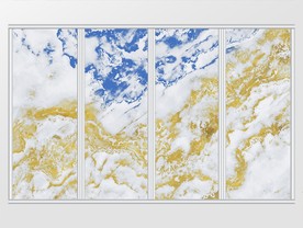 北欧简约金箔移门