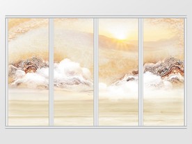 大理石纹自然艺术移门