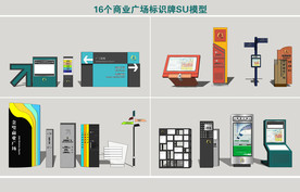 商业广场标识牌