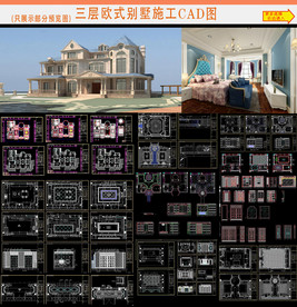 欧式别墅全套施工图