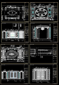 欧式家居西餐厅CAD图