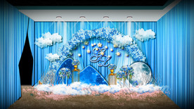 宝蓝色星空系主题留影区