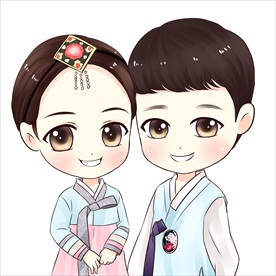 原创卡通Q版情侣