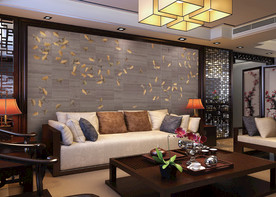 古典家居背景墙纸样机