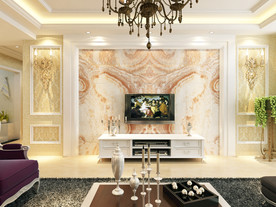 豪华电视墙纸样机