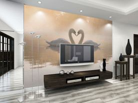 家居电视墙纸样机